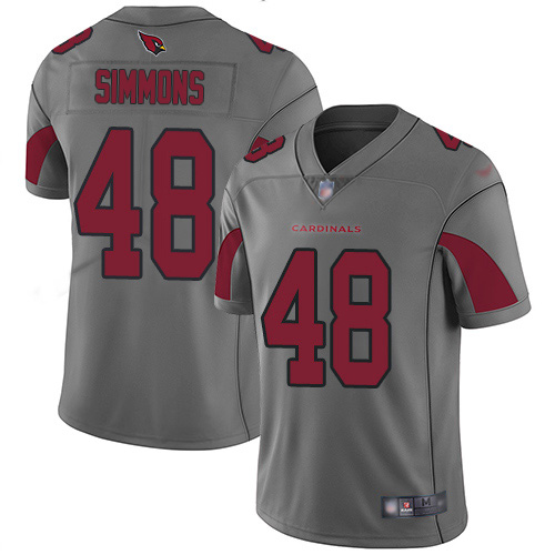 Nike Cardinals #48 Isaiah Simmons Silver Youth Stitched NFL Limited Inverted Legend Jersey